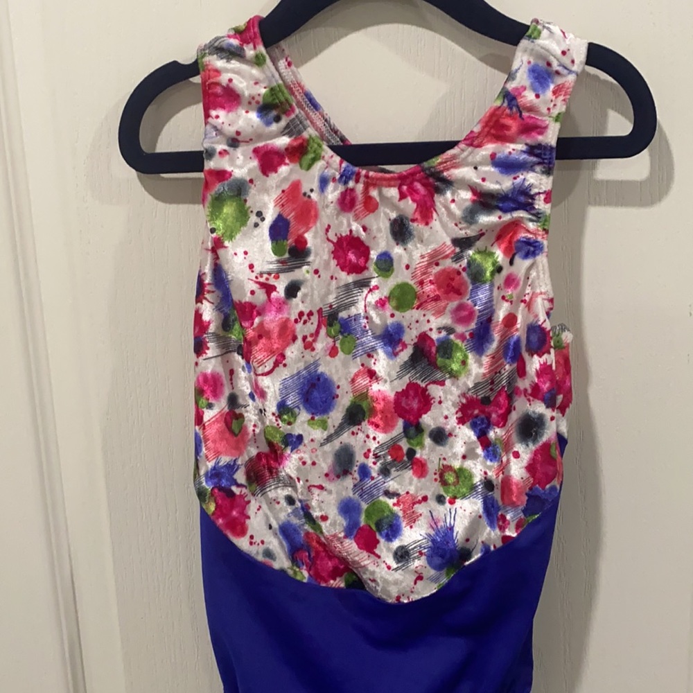 GK Elite  Multicolor Velvet Leotard - Picture 5 of 8